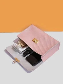 Bolso de mano cuadrado - Rosa - Ver 3