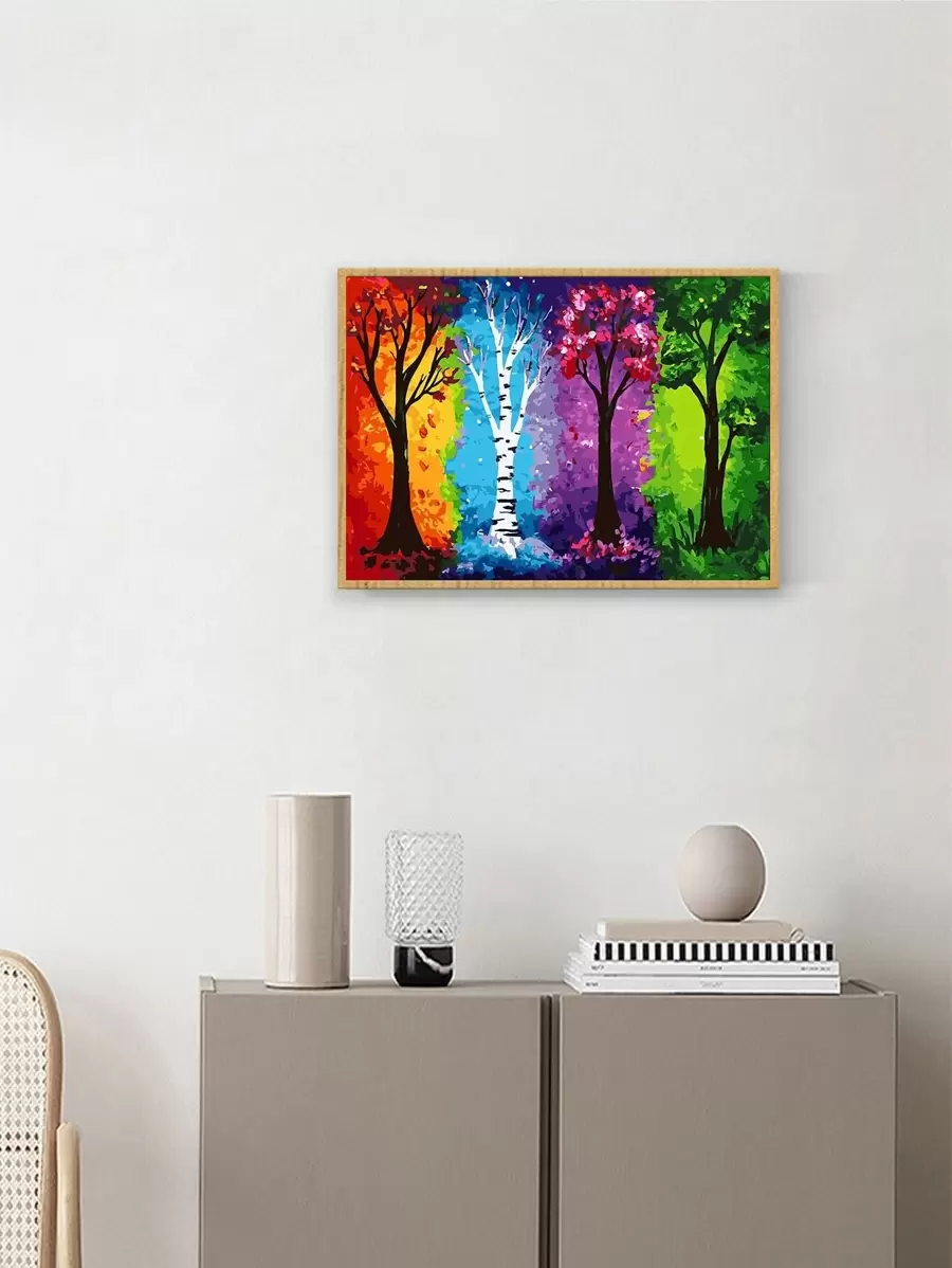 Tree Print Unframed Painting | SHEIN USA