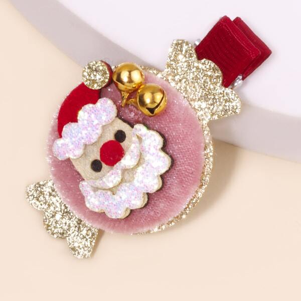 

Toddler Girls Christmas Santa Claus Decor Hair Clip, Multicolor