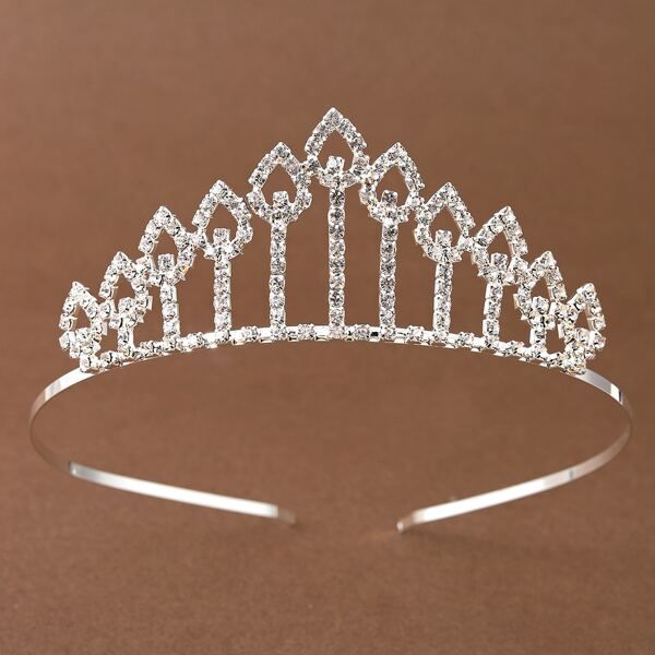 

Rhinestone Decor Crown Bridal Hair Accessory, Silver