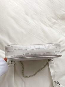 Túi Crossbody Nữ Cá sấu Có thể điều chỉnh được - trắng - Xem 5