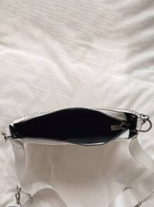 Túi Crossbody Nữ Cá sấu Có thể điều chỉnh được - trắng - Xem 6