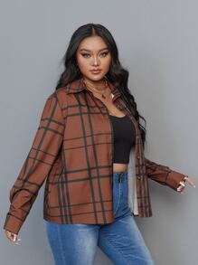 Hơn Áo sơ mi In kẻ sọc - Rỉ Nâu - Xem 3