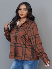 Hơn Áo sơ mi In kẻ sọc - Rỉ Nâu - Xem 5