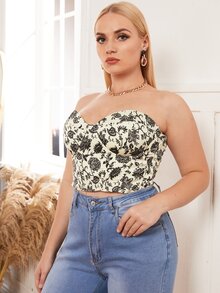 áo nữ kích thước lớn Ren lên Hoa Gợi cảm - Đen và trắng - Xem 5