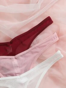 Shein Underwear&Sleepwear Basics 7packs Solid No Show Sexy String Slipje Lingerie