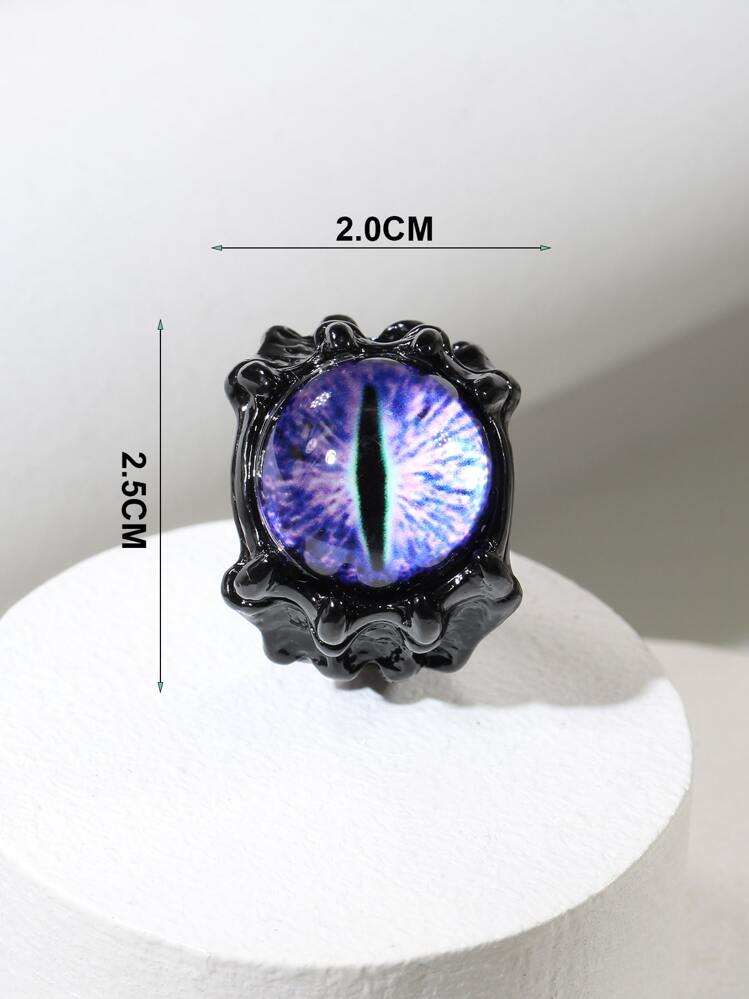 1個 激しいドラゴンの爪と悪魔の目の調整可能なリング、女性の日常的&ハロウィンのアクセサリー - マルチカラー - 見る 3