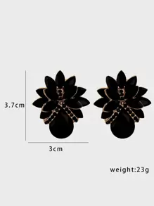 juran Pendientes con diseño de diamante de imitación