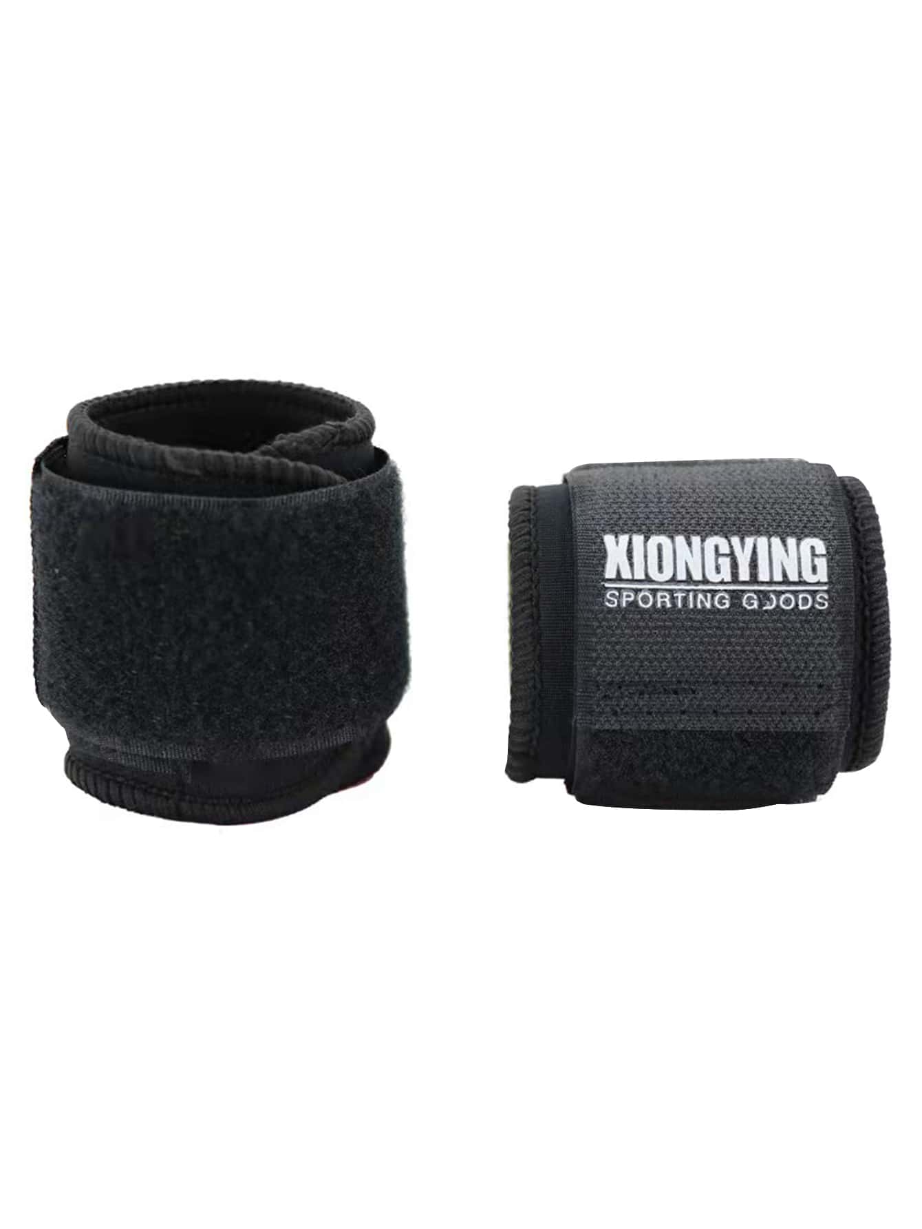 2 件可调节运动腕带健身房腕带配件 - 黑色 - 查看 1