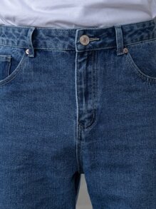 Hombres Jeans con bolsillo oblicuo - Azul lavado medio - Ver 7