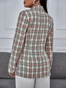 SHEIN SXY 格紋西裝領西裝外套