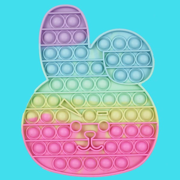 

1pc Rabbit Shaped Push Pop Bubble, Multicolor