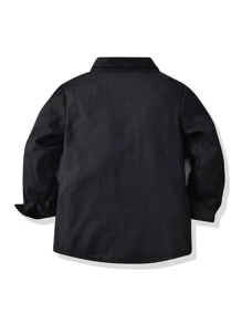 SHEIN 小男童前口袋領帶襯衫