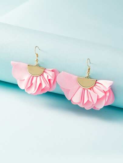 Pendants d'oreilles design fleur