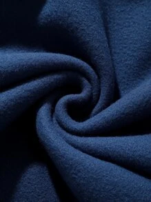 Hoodie Túi kangaroo Dây rút Lót nhiệt - Màu xanh hải quân - Xem 7