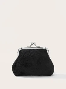 Kiss Lock Purse Lightweight Fashion Money For Anniversary For Birthday Gift For Gift White-Collar Workers For Male For Female Present Gifts For Teachers - Black - View 1