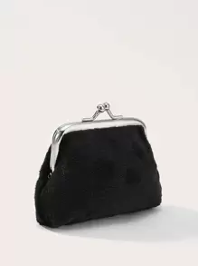 Kiss Lock Purse Lightweight Fashion Money For Anniversary For Birthday Gift For Gift White-Collar Workers For Male For Female Present Gifts For Teachers - Black - View 2