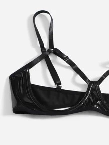 3 miếng lót hỗ trợ bằng thép rỗng PU bộ đồ lót - màu đen - Xem 4