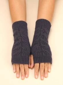 EMERY ROSE Găng tay không ngón chắc chắn - Màu xám đen - Xem 1