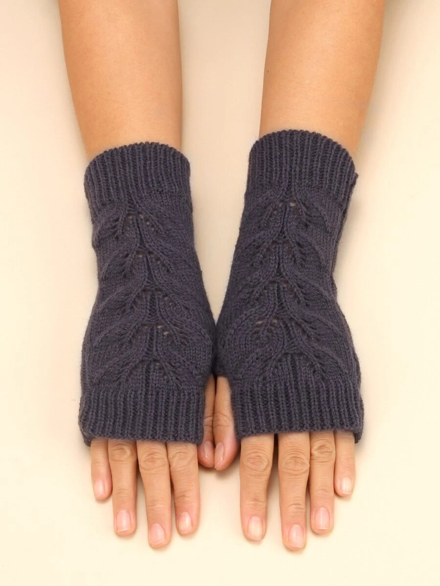 EMERY ROSE Găng tay không ngón chắc chắn - Màu xám đen - Xem 1