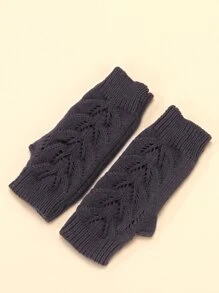 EMERY ROSE Găng tay không ngón chắc chắn - Màu xám đen - Xem 3