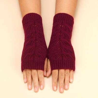 Solid Fingerless Gloves