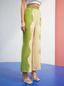 Bea Araza High Waist Two Tone Joggers - Multicolor - View 3