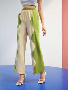 Bea Araza High Waist Two Tone Joggers - Multicolor - View 4