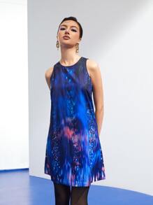 LaraMeg 紮染直筒洋裝 - 彩色 - 查看 3