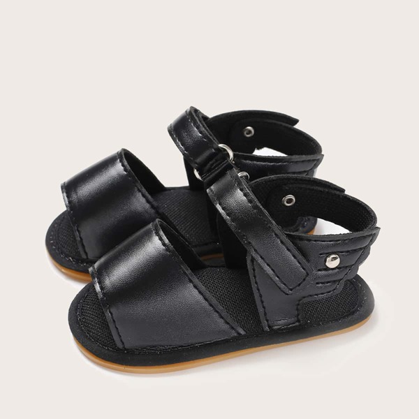 

для детей Сандалии минималистичный с ремешком на щиколотке, Чёрный
