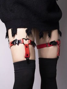 2 cái Bat Wing Trang trí nội thất Garter Belt - Đỏ - Xem 2