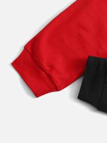 SHEIN Boys Two Tone Expression Print Hoodie & Joggers - Multicolor - View 5