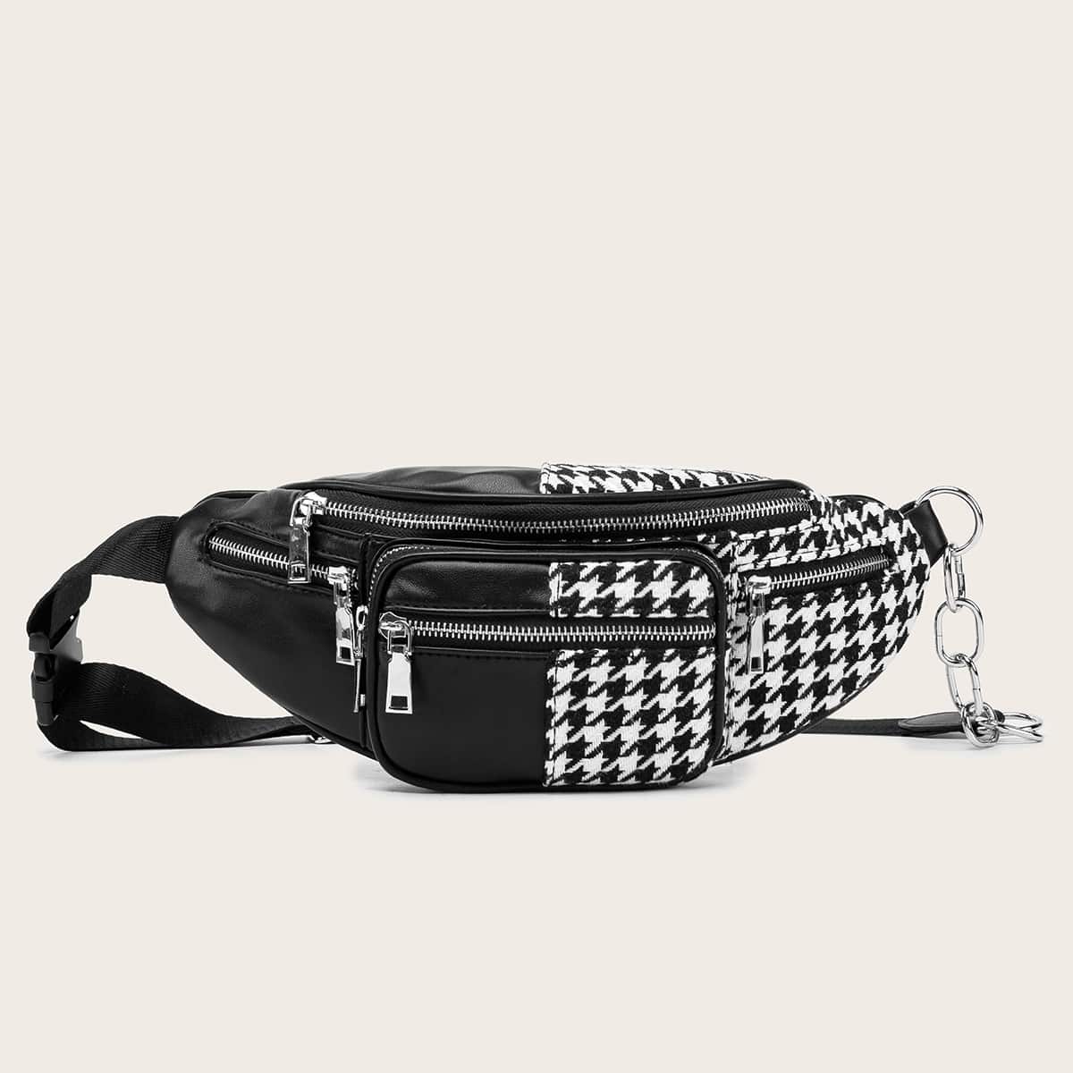 Поясная сумка с принтом "хаундстут" с карманом