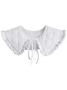 1pc Frill Trim Faux Dickey Collar Solid Color Fake Collar Valentine's Day Valentines