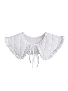 1pc Frill Trim Faux Dickey Collar Solid Color Fake Collar Valentine's Day Valentines