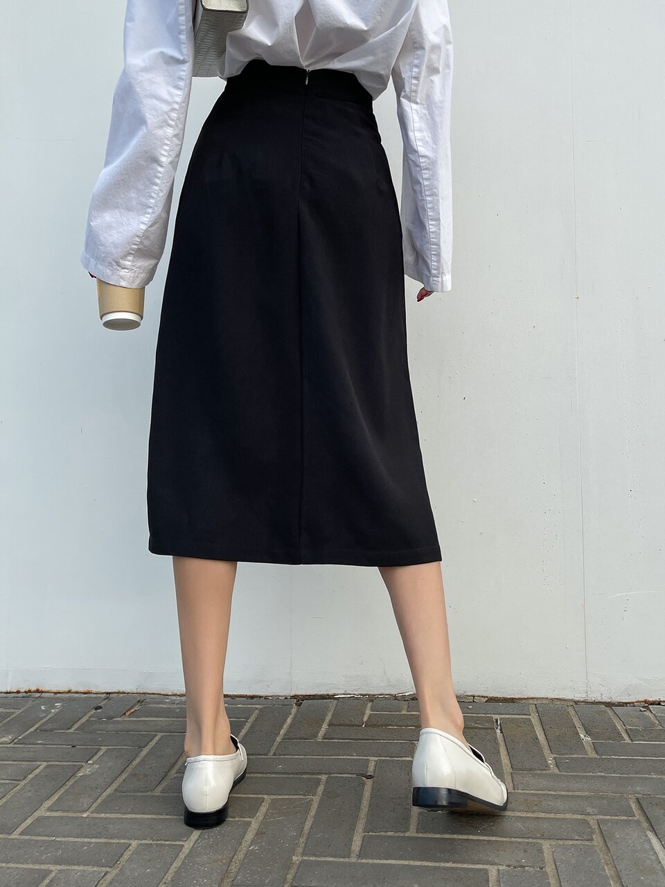 High Waist Split Hem Skirt Summer