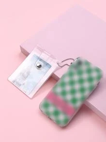 透明按扣卡片夾輕巧便攜,適用於信用卡,身份證,白領女性,適用於女性假日、週年紀念日、生日禮物,配件,禮品 - 無色 - 查看 3