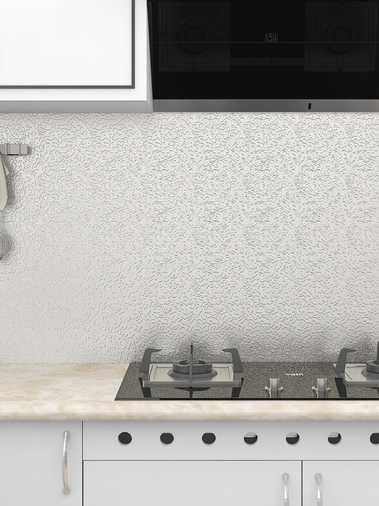 1roll Aluminum Foil Oil-proof Wall Sticker, Simple PVC Kitchen Sticker For Household - Silver - View 7