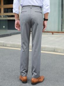 Manfinity Men Slant Pocket Trousers - Grey - View 2