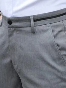 Manfinity Men Slant Pocket Trousers - Grey - View 7
