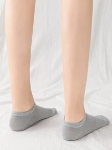 5pairs Solid Ankle Socks - Multicolor - View 3