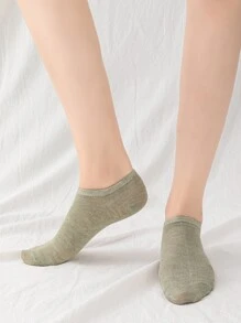 5pairs Solid Ankle Socks - Multicolor - View 4