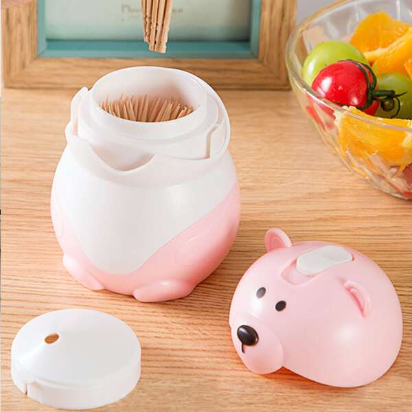 

1pc Bear Design Toothpick Holder, Multicolor