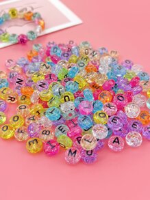 Cuentas con letras aptas para hacer collares y pulseras - Multicolor - Ver 2