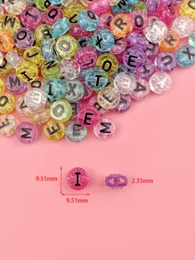 Cuentas con letras aptas para hacer collares y pulseras - Multicolor - Ver 3
