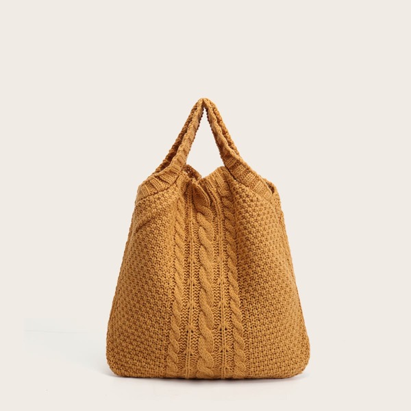 

Vintage Textured Crochet Bag, Yellow
