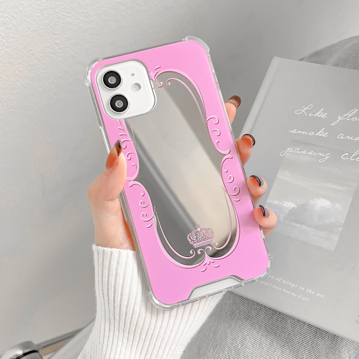 с цветочным рисунком Зеркало Чехол для телефона