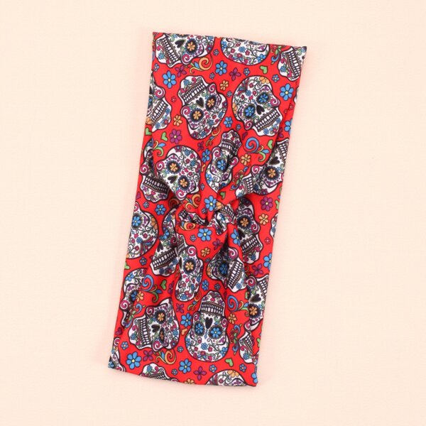 

Повязка на голову с принтом черепа, Многоцветный