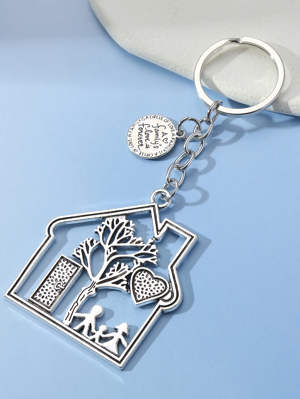 Street House Design Keychain Valentine's Day Car Accessories Bag Charm School Cute Goth Y2k Gifts For Mother, Father, Graduation, And Teacher
