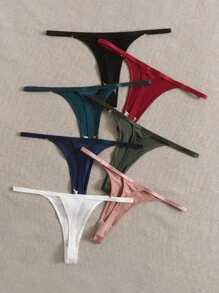 7packs Buckle Linked Sexy G-Strings - Multicolor - View 2
